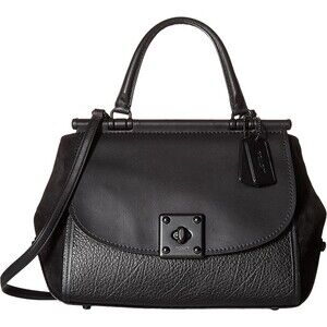 Coach Drifter Carryall Satchel Bag | Mixed Luxury Leather MW/Black  Elegant